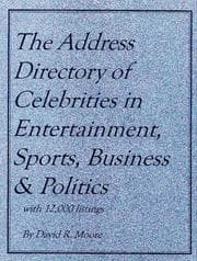 Tapa de The address directory of celebrities in entertainment, sports, business & politics