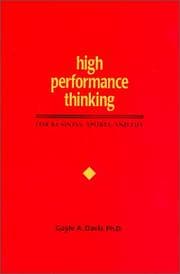 Tapa de High Performance Thinking for Business, Sports, and Life