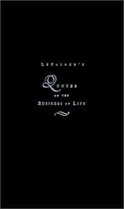 Tapa de LePatner's Quotes on the Business of Life