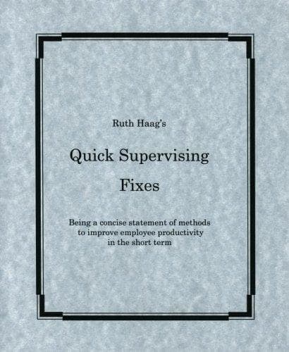 Tapa de Ruth Haag's Quick Supervising Fixes