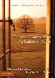Tapa de Dietrich Bonhoeffer's meditations on Psalms