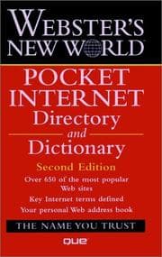 Tapa de Webster's New World Pocket Internet Directory and Dictionary