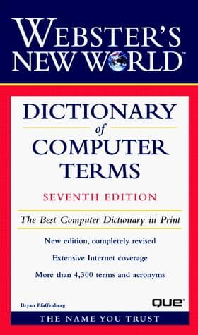 Tapa de Webster's new world dictionary of computer terms