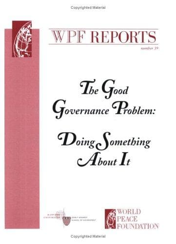 Tapa de The good governance problem