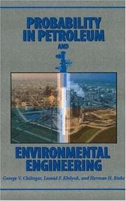 Tapa de Probability in Petroleum And Environmmental Engineering