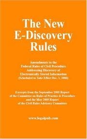 Tapa de The New E-Discovery Rules
