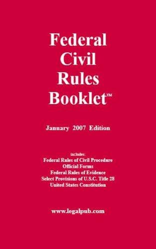 Tapa de Federal Civil Rules Booklet