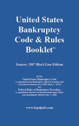 Tapa de U.S. Bankruptcy Code & Rules Booklet