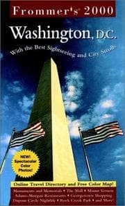 Tapa de Frommer's 2000 Washington, D.C. (Frommer's Washington Dc)