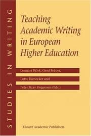 Tapa de Teaching Academic Writing in European Higher Education