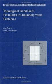 Tapa de Topological fixed point principles for boundary value problems