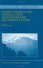 Tapa de Climate Variability and Change in High Elevation Regions