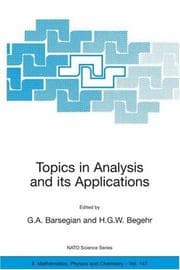 Tapa de Topics in Analysis and Its Applications