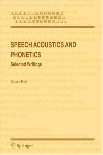 Tapa de Speech acoustics and phonetics