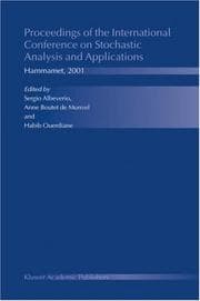 Tapa de Proceedings of the International Conference on Stochastic Analysis and Applications, Hammamet, 2001