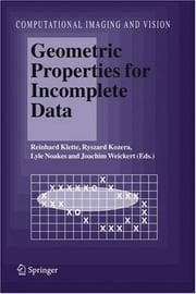 Tapa de Geometric properties for incomplete data