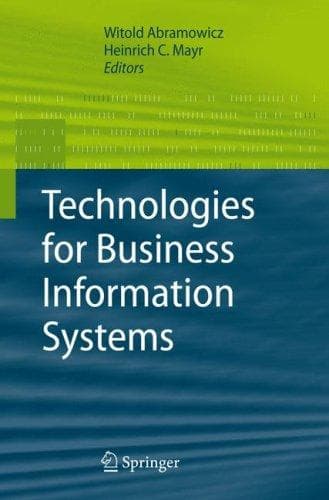 Tapa de Technologies for business information systems
