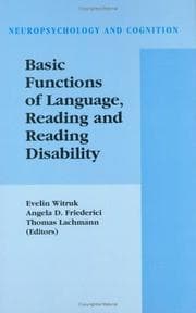 Tapa de Basic functions of language, reading and reading disability