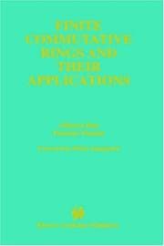 Tapa de Finite commutative rings and their applications