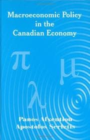 Tapa de Macroeconomic policy in the Canadian economy