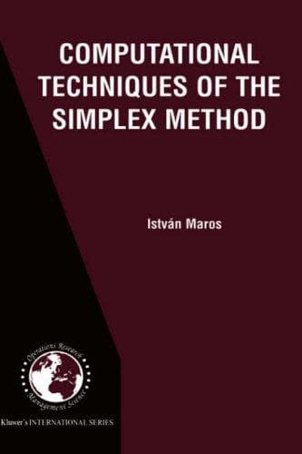 Tapa de Computational Techniques of the Simplex Method