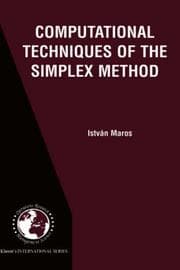 Tapa de Computational Techniques of the Simplex Method
