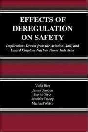 Tapa de Effects of deregulation on safety