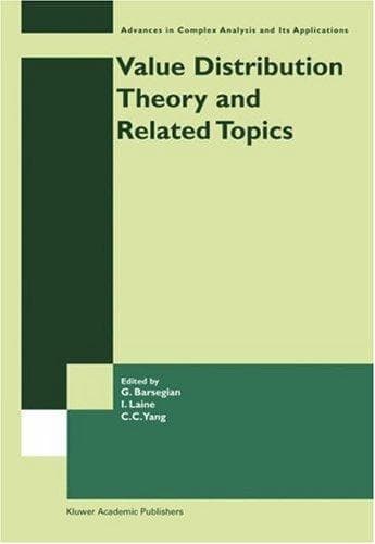 Tapa de Value distribution theory and related topics