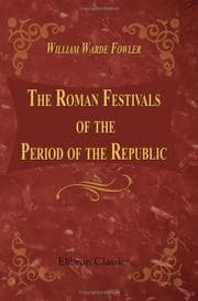 Tapa de The Roman Festivals of the Period of the Republic