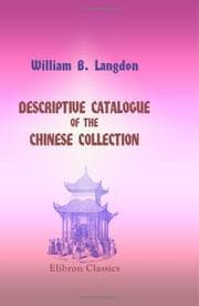 Tapa de Descriptive Catalogue of the Chinese Collection