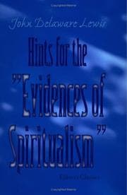 Tapa de Hints for the Evidences of Spiritualism