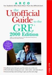 Tapa de UG/The GRE 2000 Edition (Unofficial Guides)