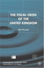 Tapa de The Fiscal Crisis of the United Kingdom (Transforming Government)