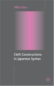 Tapa de Cleft constructions in Japanese syntax