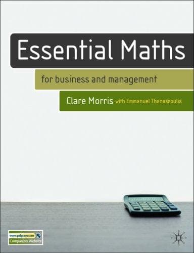 Tapa de Essential Maths for Business and Management