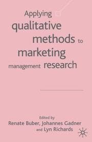 Tapa de Applying qualitative methods to marketing management research