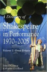 Tapa de A Directory of Shakespeare in Performance