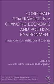 Tapa de Corporate governance in a changing economic and political environment