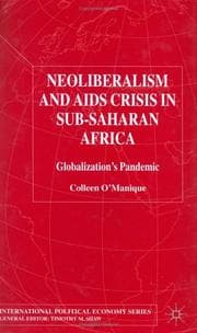 Tapa de Neoliberalism and AIDS Crisis in Sub-Saharan Africa (International Political Economy Series (Palgrave Macmillan (Firm)).)