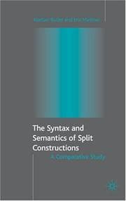 Tapa de The syntax and semantics of split constructions