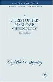 Tapa de A Christopher Marlowe chronology