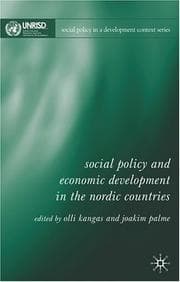 Tapa de Social policy and economic development in the Nordic countries