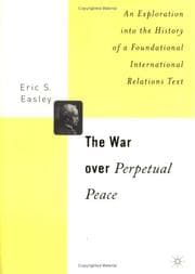 Tapa de The War Over Perpetual Peace