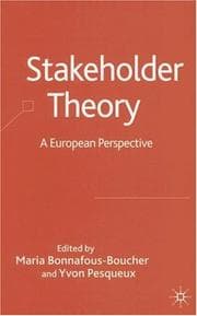 Tapa de STAKEHOLDER THEORY: A EUROPEAN PERSPECTIVE; ED. BY MARIA BONNAFOUS-BOUCHER