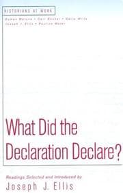 Tapa de What did the Declaration declare?