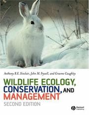 Tapa de Wildlife ecology, conservation, and management