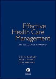 Tapa de Effective health care management