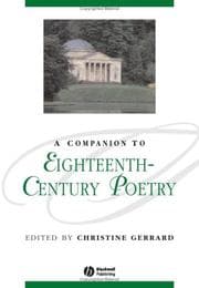 Tapa de A companion to eighteenth-century poetry