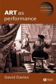 Tapa de Art as Performance (New Directions in Aesthetics)