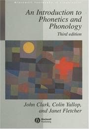 Tapa de An Introduction to Phonetics and Phonology